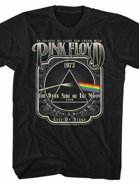 Pink Floyd 1973 Tour Black Adult Classic T-Shirt